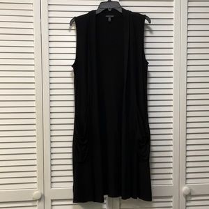 Eileen Fisher, size L, long vest w/ artsy pockets